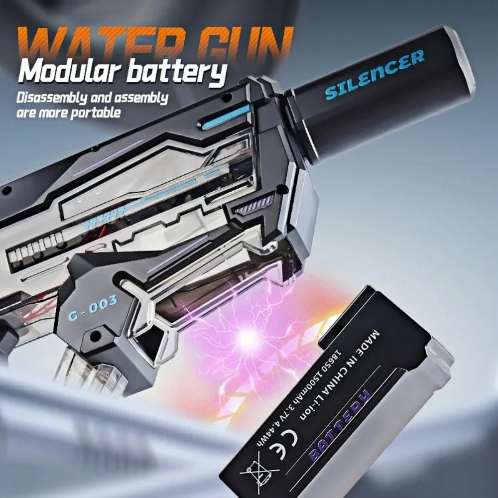 Electric Water Gun Toys with Led Induction Light Automatic Squirt Gun Summer Outdoor Beach Pool Water Pistol Toy  for Adult Gift