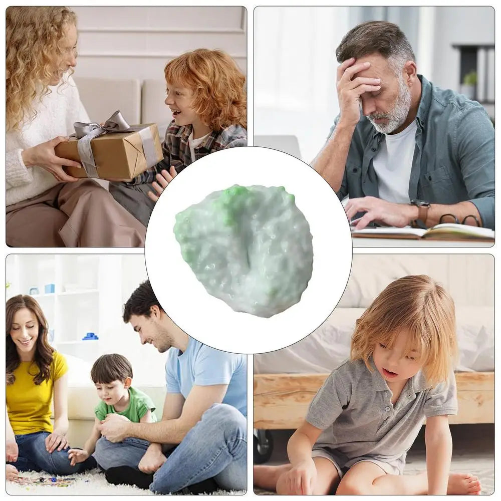 Shapeable Grape Stressball Noisy Silicone Squeeze Ball With Small Beads Shapeable Squish Toy Multifunctional Fidget Supplies