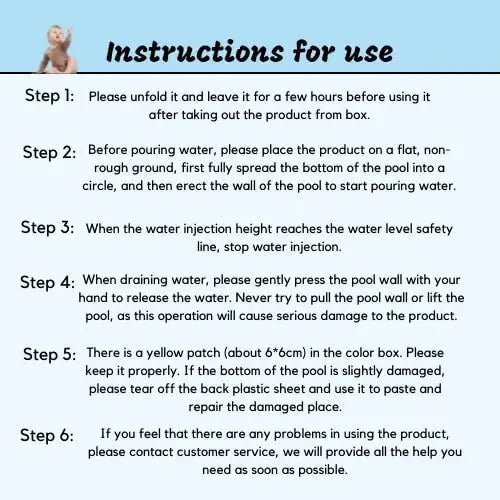 Nuwani PVC Folding Swimming Pool for Kids Toddlers - Non-Inflatable Outdoor Backyard Pool for Adults, Kids, Pets