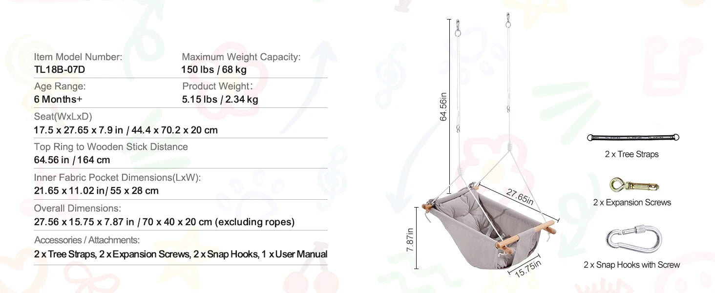 SucceBuy Tree Swing Saucer Swing 750lbs Swing Seat 2 Tree Hanging Straps Adjustable Multi-Strand Ropes Round Swing Kids Outdoor