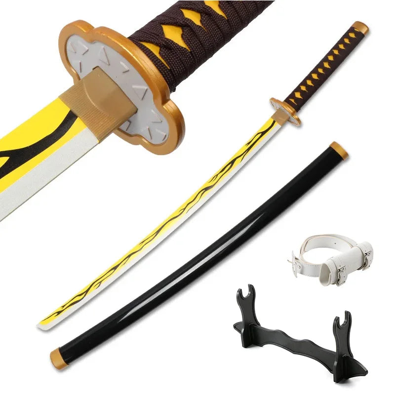 Demon Slayer Sword 104 cm Tanjiro Zenitsu KyoujurouSamurai Swords Original Texture Kimetsu no Yaiba Anime Katana for Cosplay