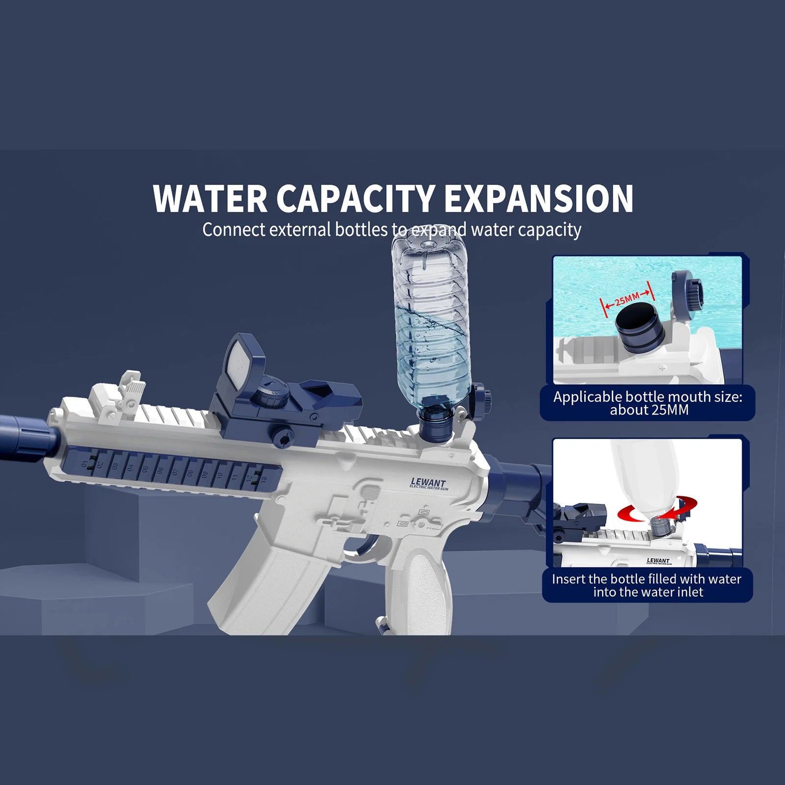 M1911 Electric Water Gun - Rechargeable, High-Capacity, Large Water Tank, Summer Fun,  Gift for Kids