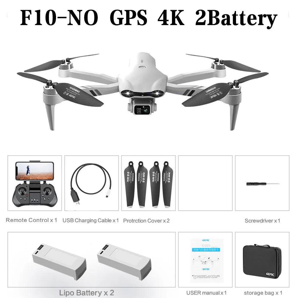 4DRC New 4K HD Dual Camera GPS Wide Angle FPV Real-time Transmission RC Distance 2km Professional Drone Quadcopter Dron Gift Toy