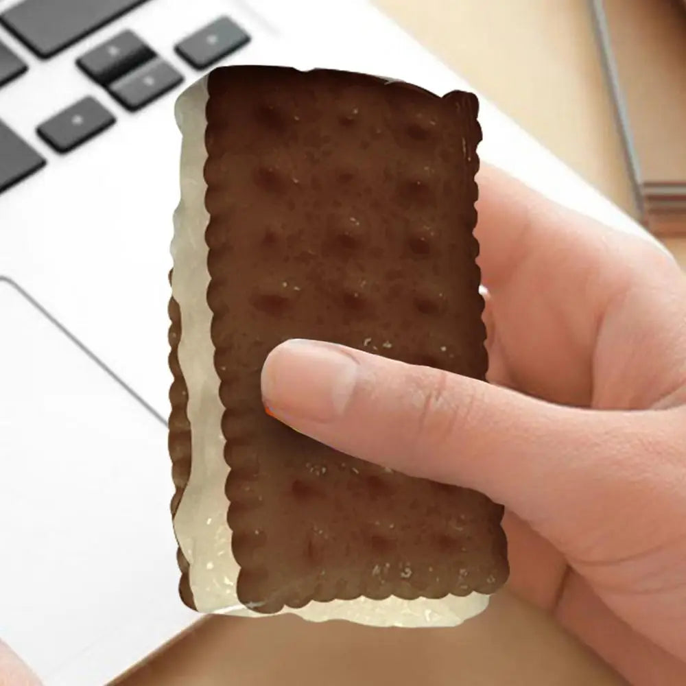 Cookie Squishys Stress Relief Toy Food Cream Soda Cracker Fidget Toy Biscuits Pinching Toy Decompressions Toy