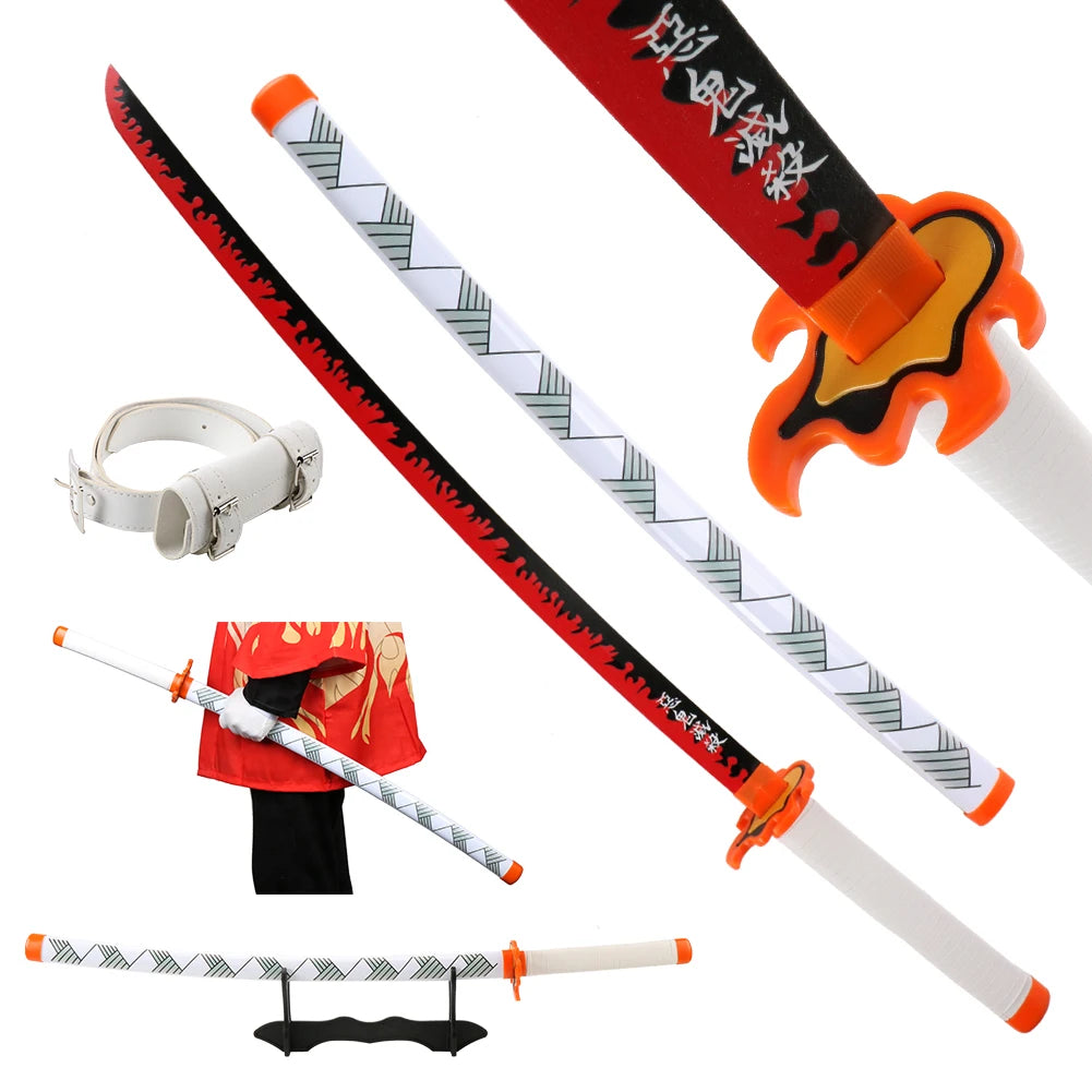 Demon Slayer Sword 104 cm Tanjiro Zenitsu KyoujurouSamurai Swords Original Texture Kimetsu no Yaiba Anime Katana for Cosplay