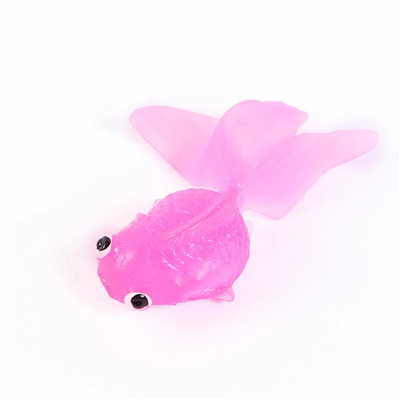 Kids Soft Rubber Gold Fish Baby Bath Toys for Children Simulation Mini Goldfish Water Toddler Fun Swimming Beach Gifts