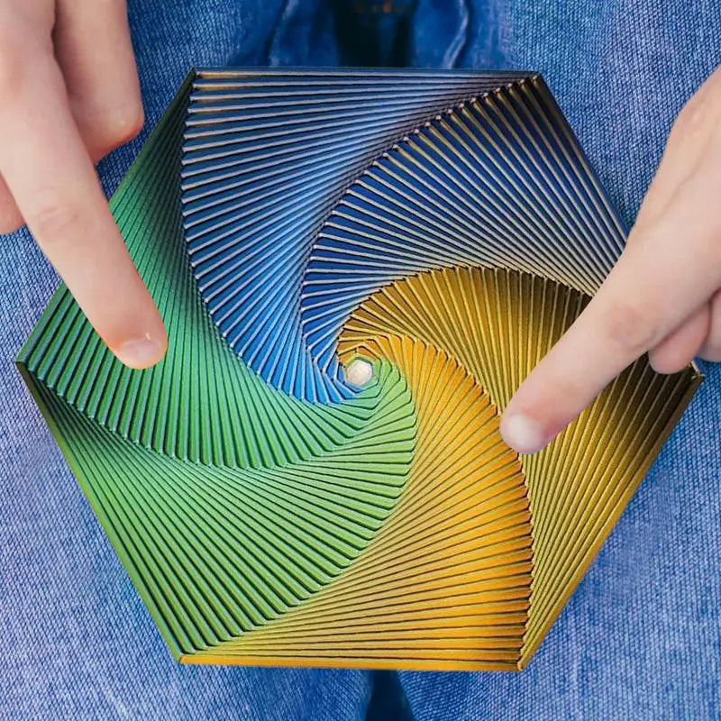 3D Printing Hexagons Fractal Fidget Toys Portable Hexagon Spirals Playing Sensory Toy For Stress Pressure Party Games For Child
