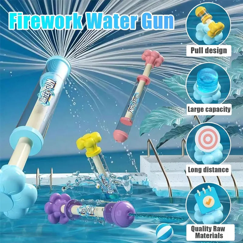 Kids Fireworks Spray Toy Water Guns 1/3/4 PCS Random 4 Color Cute Summer Pool Toy for Children's Water Amusement  Accessories