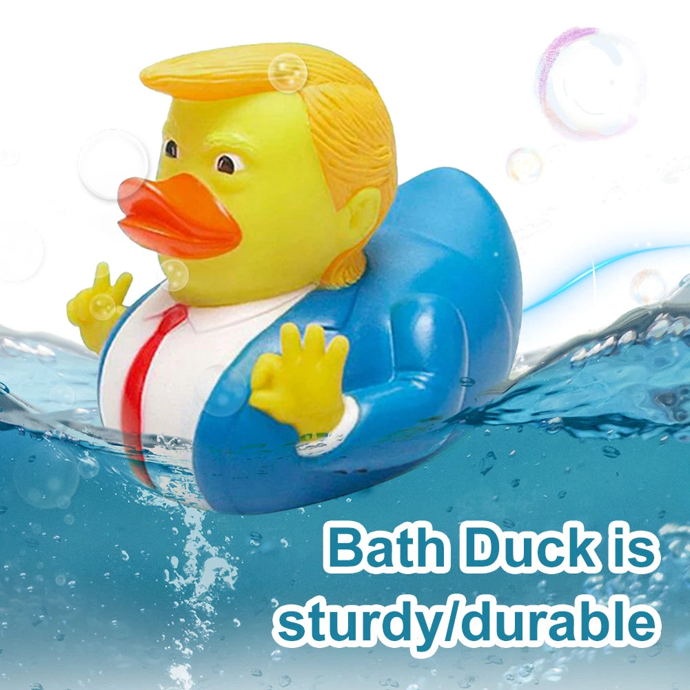 Novelty Trump Rubber Duck Bath Toy Rubber Duckies Trump Merchandise Funny Duck Toy US President Baby Toy for Kids Baby Gift