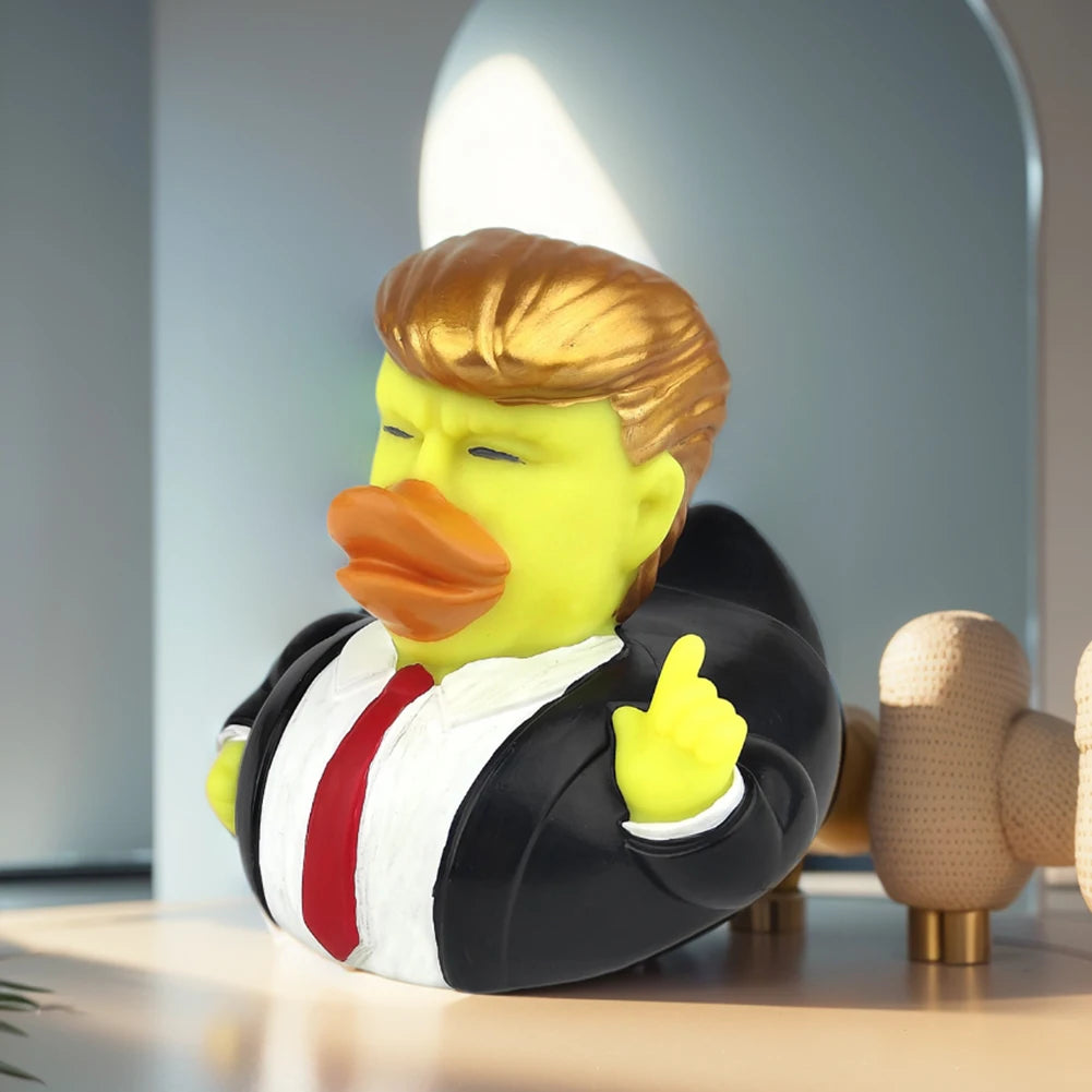 Novelty Trump Rubber Duck Bath Toy Rubber Duckies Trump Merchandise Funny Duck Toy US President Baby Toy for Kids Baby Gift