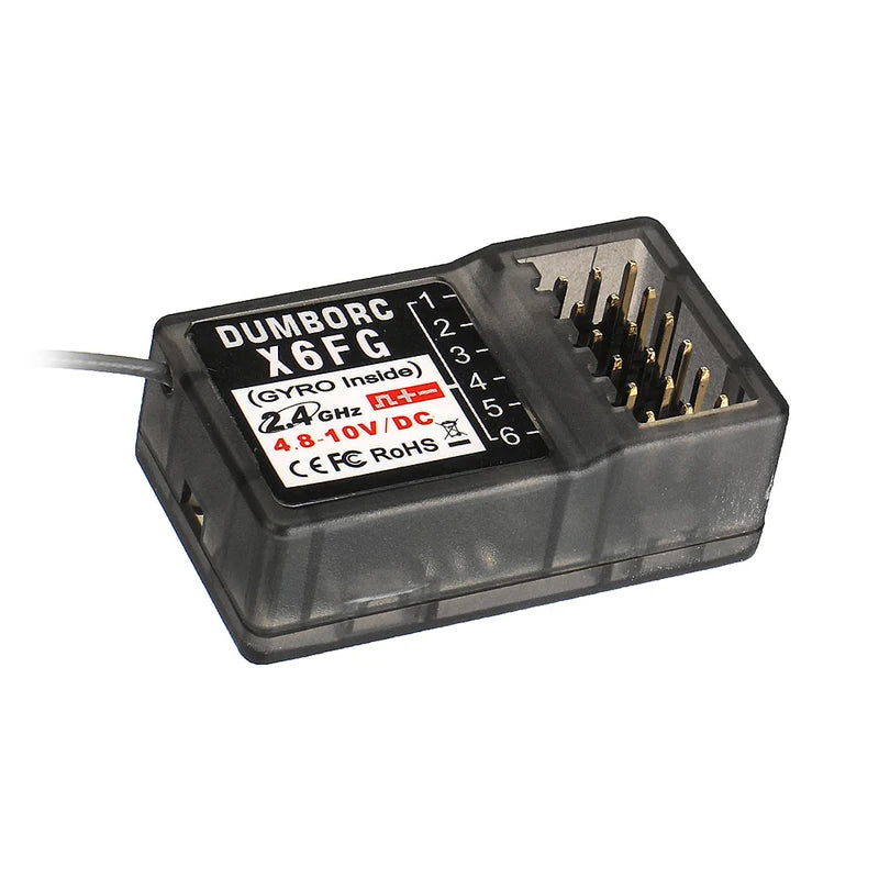 DUMBORC X6F/X6FG 2.4G 6CH Radio Control System Receiver for Domborc RC X6 Transmitter RC Car Boat Transmitter
