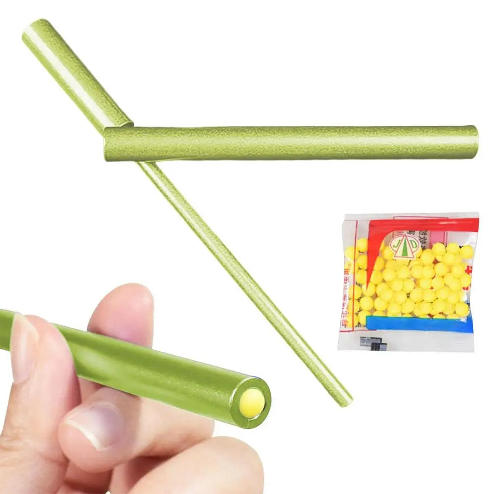 Soft Pinball Launcher Mini Alloy Small Ball Launcher Crackling Tube Bamboo Shooting Game Interesting Cracking Toys For Kids