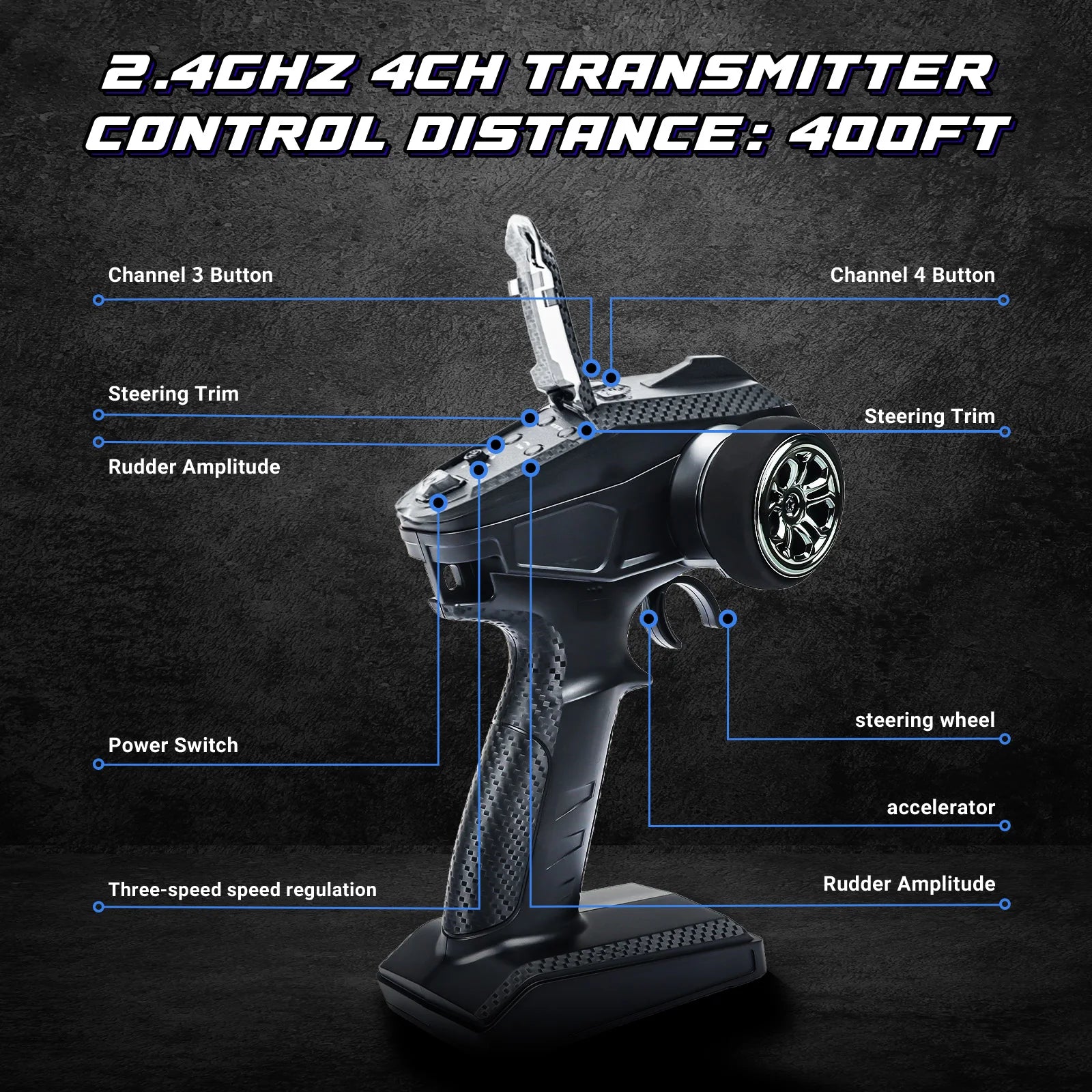 JIUSI WB12 PRO 1/12 RC Car 4WD 80km/h Brushless 2.4G Remote Control Racing Car 3S 35C 2200mAh Competitive Off-road Vehicle Toys