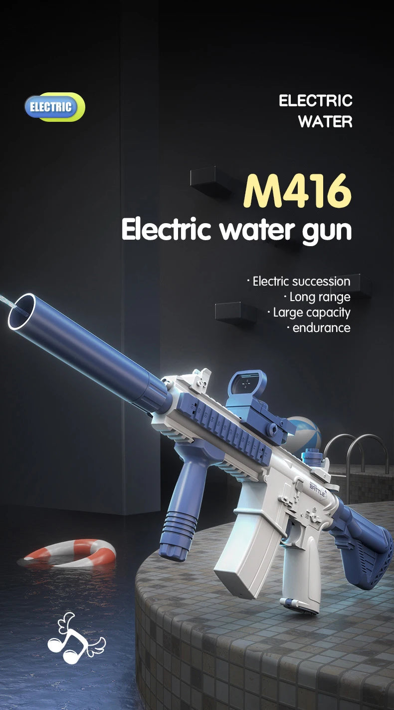 M416 Water Gun pistol 10M Long Range Portable Guns Children Summer Beach Outdoor Fight shooting Toys for Boys Kids Girls Gifts