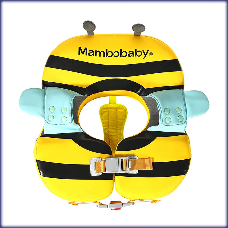 Baby Float With Crotch Strap & Inflation-free Solid Core Mambobaby Kid Swimming Ring Have Sunshade 0-7 Yeas Old Swim Pool Tube
