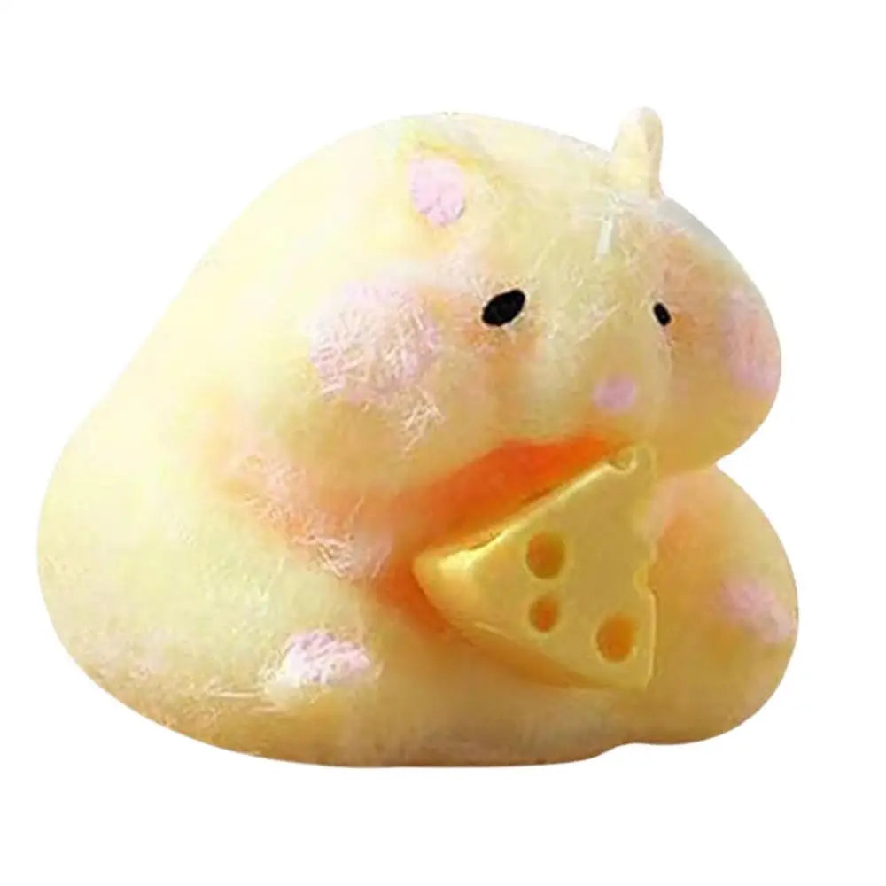 Hamster Sensory Fidget Toy Hand Relax Toy With Cheese Cute Hamster Toy Hamster Pinch Toy Squishy Toy Sensory Toy For Kids And