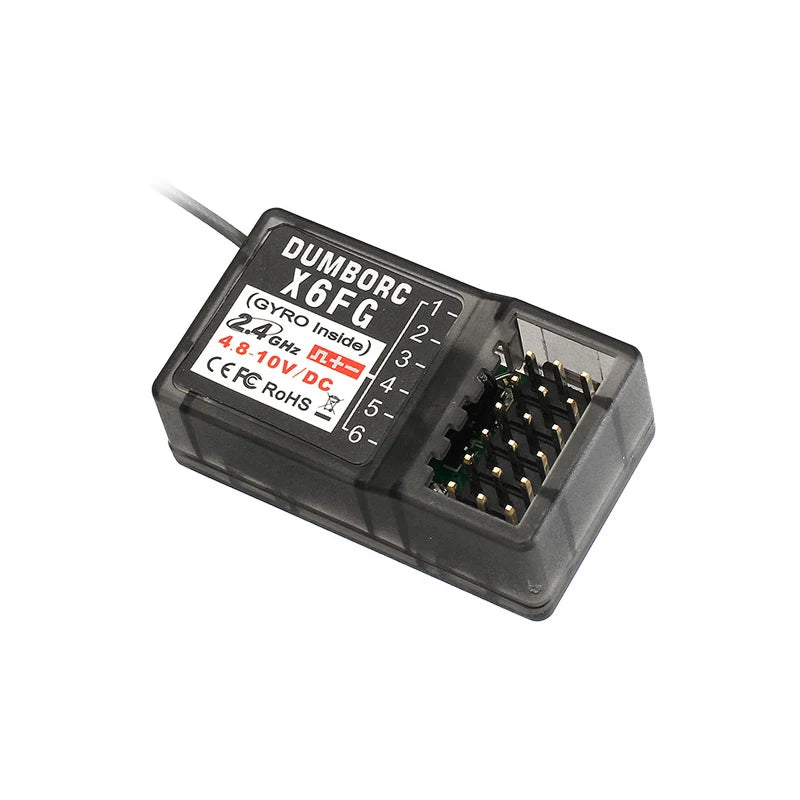 DUMBORC X6F/X6FG 2.4G 6CH Radio Control System Receiver for Domborc RC X6 Transmitter RC Car Boat Transmitter