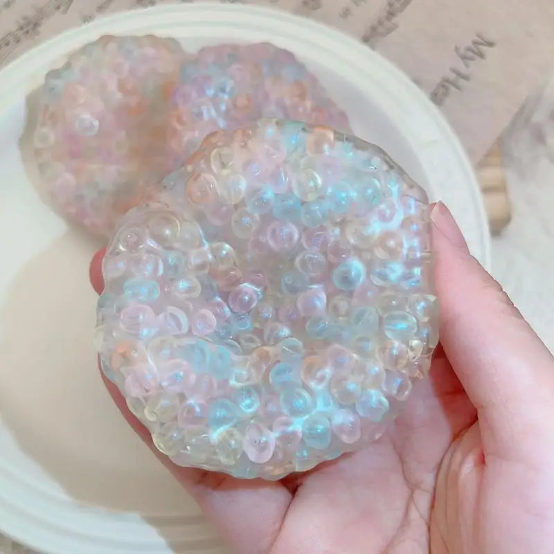Bead Stress Ball Stress Ball Toy TPR Novelty Shapeable Vacuum Ball Colorful Beads Sensory Fidget Toys Stress Relief For Children