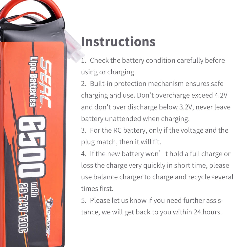 SUNPADOW 2S 3S 4S Lipo Battery for 3300mAh 4000mAh 6500 7.4V14.8V 130C TRX RC Buggy Truggy Vehicle Car Tank Monster Truck Hobby