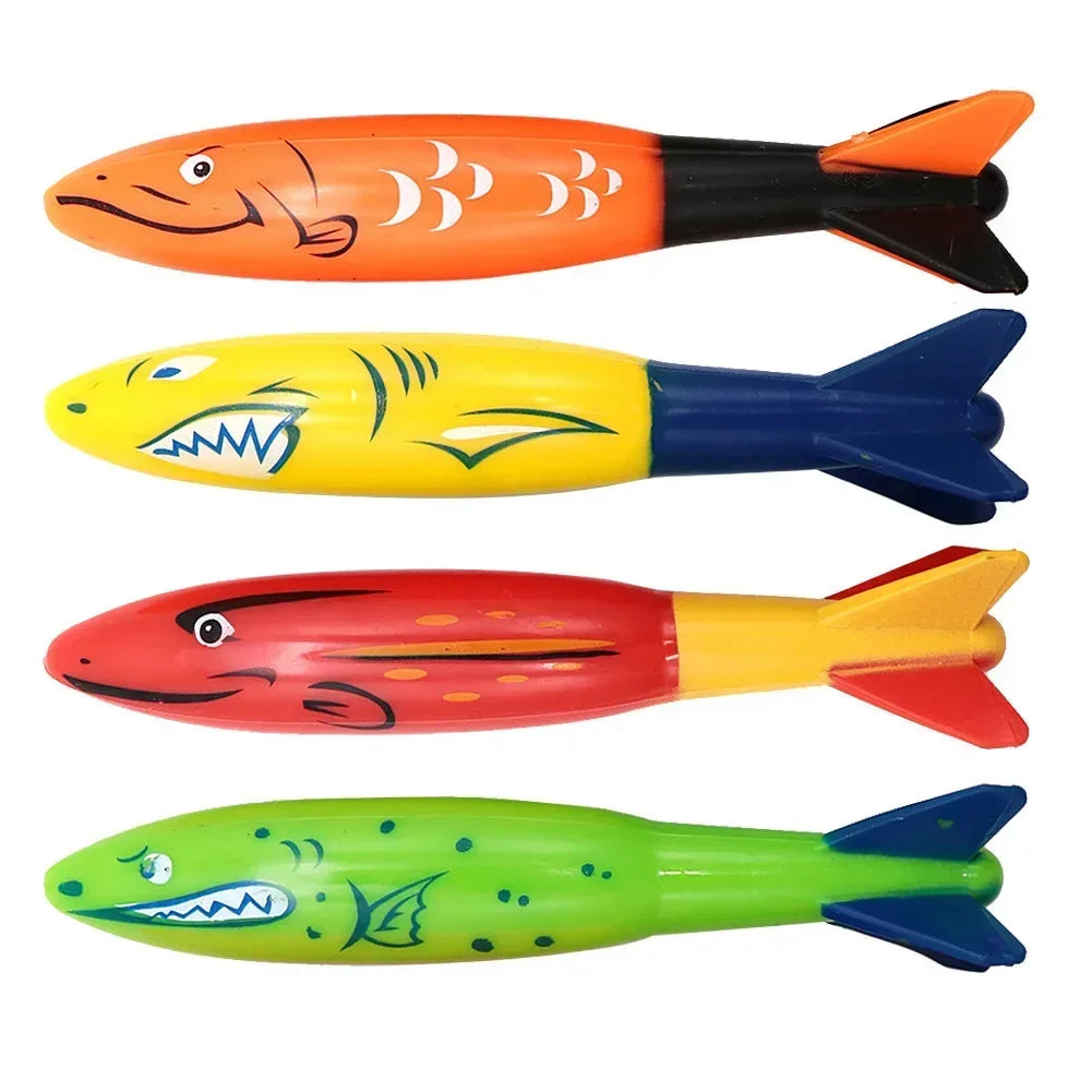 Swimming Diving Toys Children's Fish Dolphin Buoy Pool Treasure Hunt Diving Torpedo Rocket Water Diamond Kids Water Game Toys