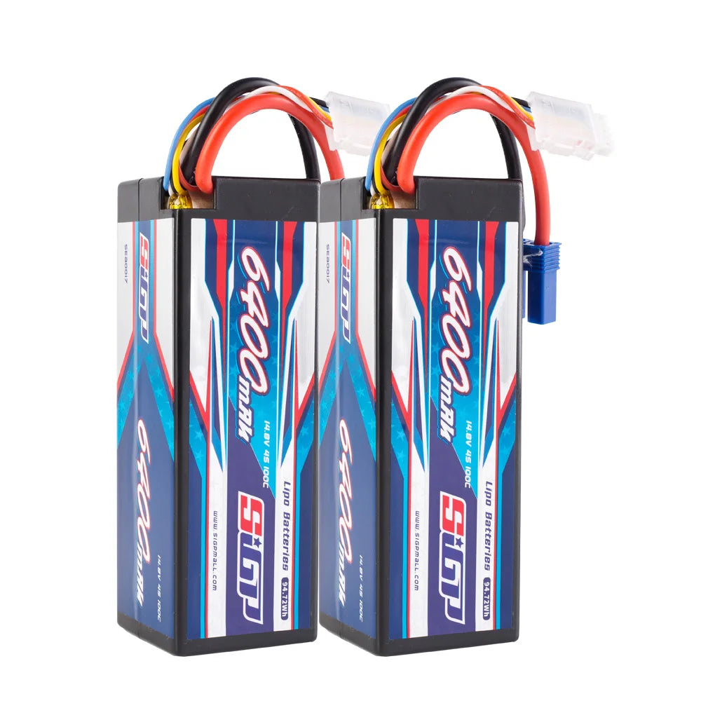 SIGP 4S 14.8V Lipo Battery 6000mAh 7300mAh 70C Soft Pack With XT90 Connector For RC Truck Car Truggy Buggy Vehice Racing Hobby