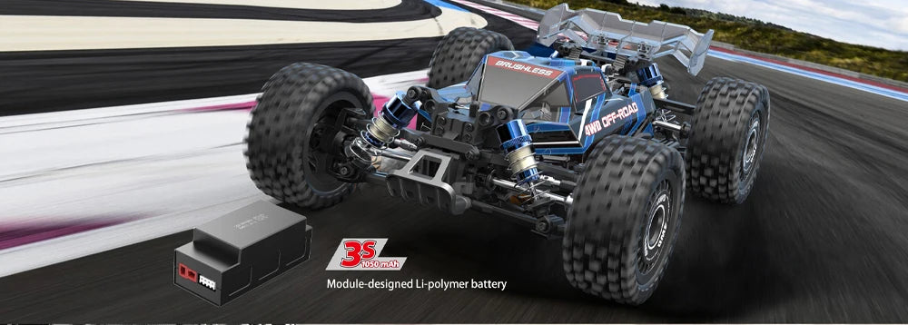 HYPER GO MJX 16207 1/16 RC Car Brushless 2.4G 4WD Racing Car Brushless 70KM/h Off-Road Remote Control RC Truck Hobby Toy