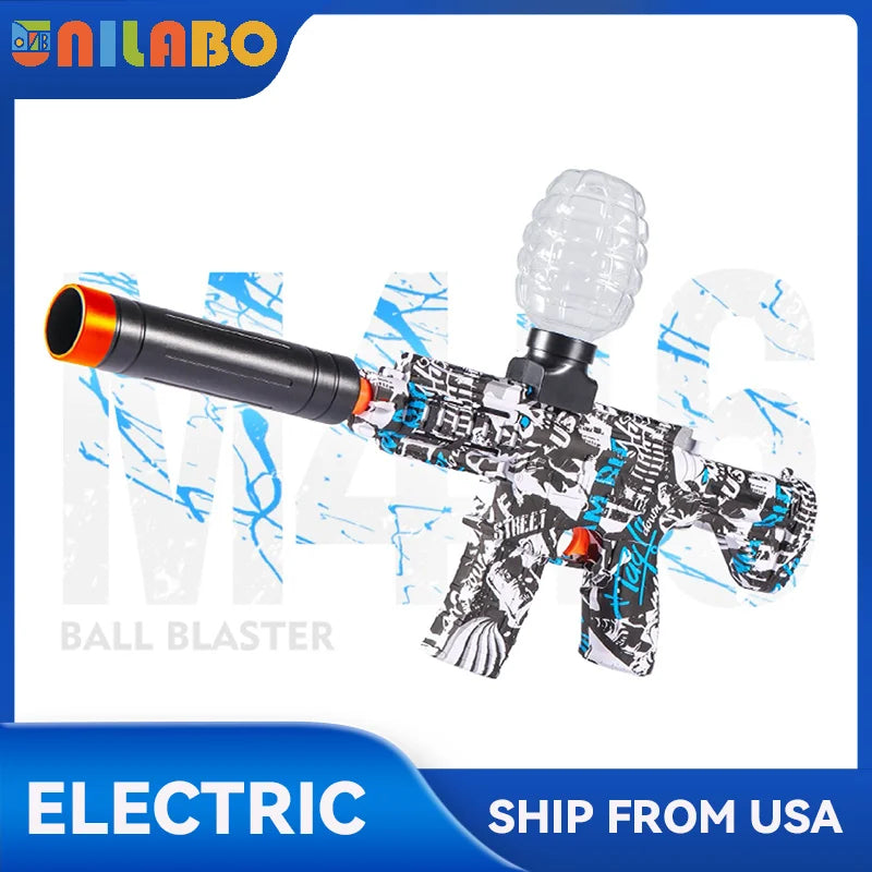 M416 Electric Blaster Gun Toys, Rechargeable Automatic Outdoor Toys for Team Family Activities, Perfect Gift(Bullets Excluded)