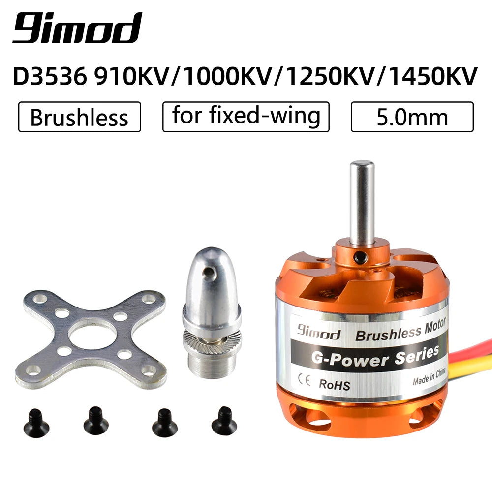 9imod Brushless Motor 2-3/4/5S D2830 D2826 D3548 D3542 D3536 D3530 For RC Mini Multicopters Plane Fixed-wing Aircraft