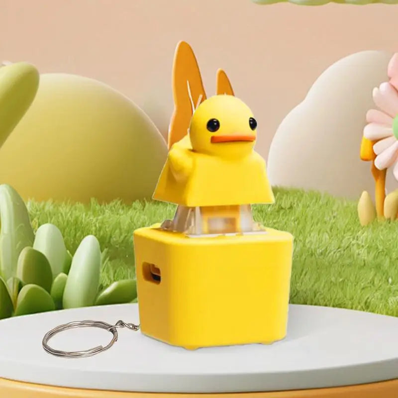 Quacking Duck Fidget Toy Rechargeable Fidget Toy Quacking Duck Key Chain Stress Relief Sensory Game Squeaky Home Decor For Bag &