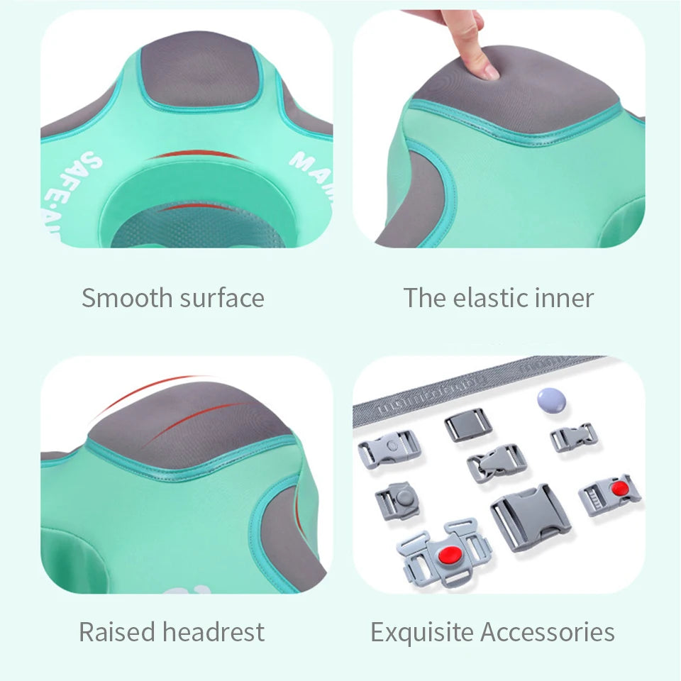 mambobaby Baby float with Seat large swimming ring for infant No Inflation pool accessories 6-18-24 months Pool game toys