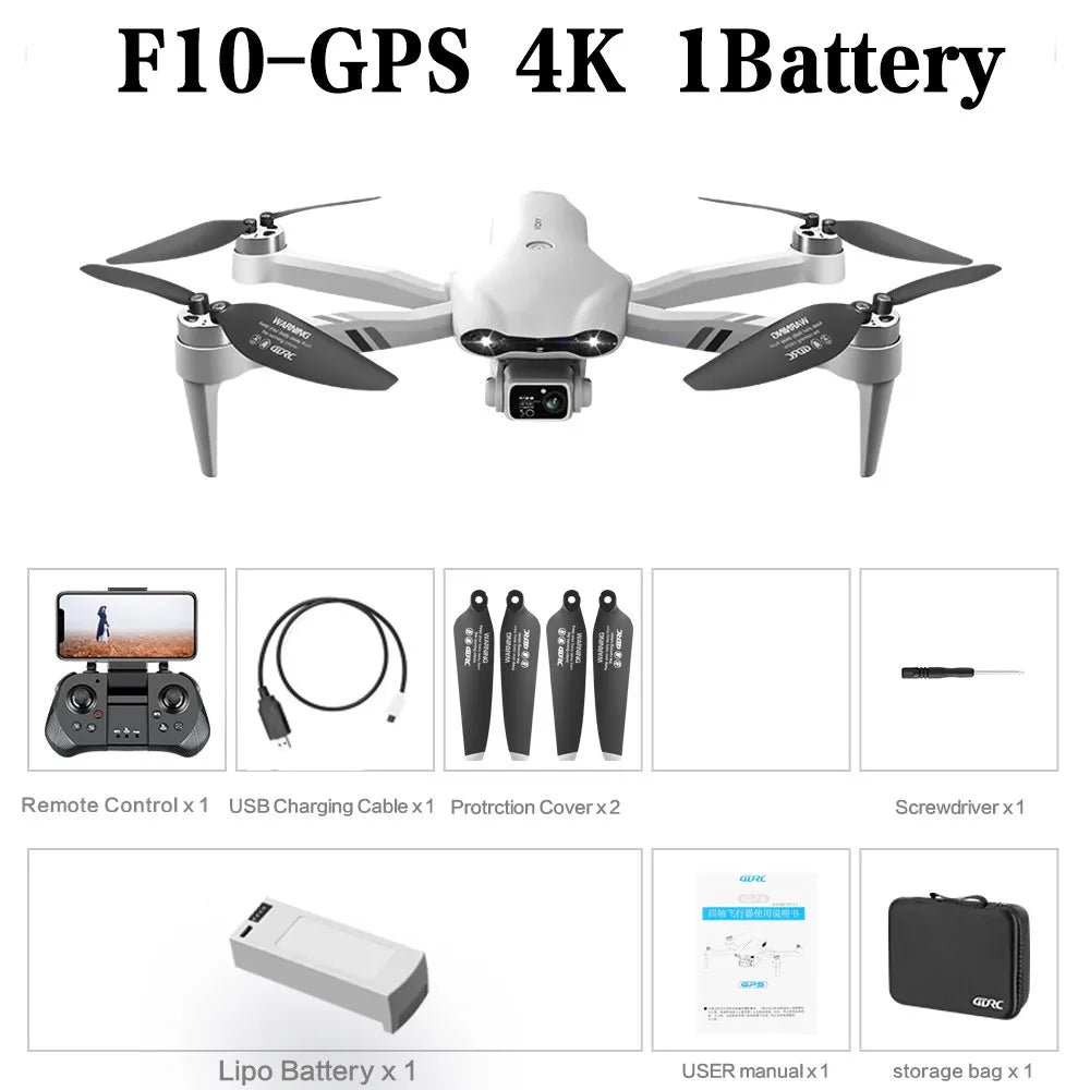 4DRC New 4K HD Dual Camera GPS Wide Angle FPV Real-time Transmission RC Distance 2km Professional Drone Quadcopter Dron Gift Toy