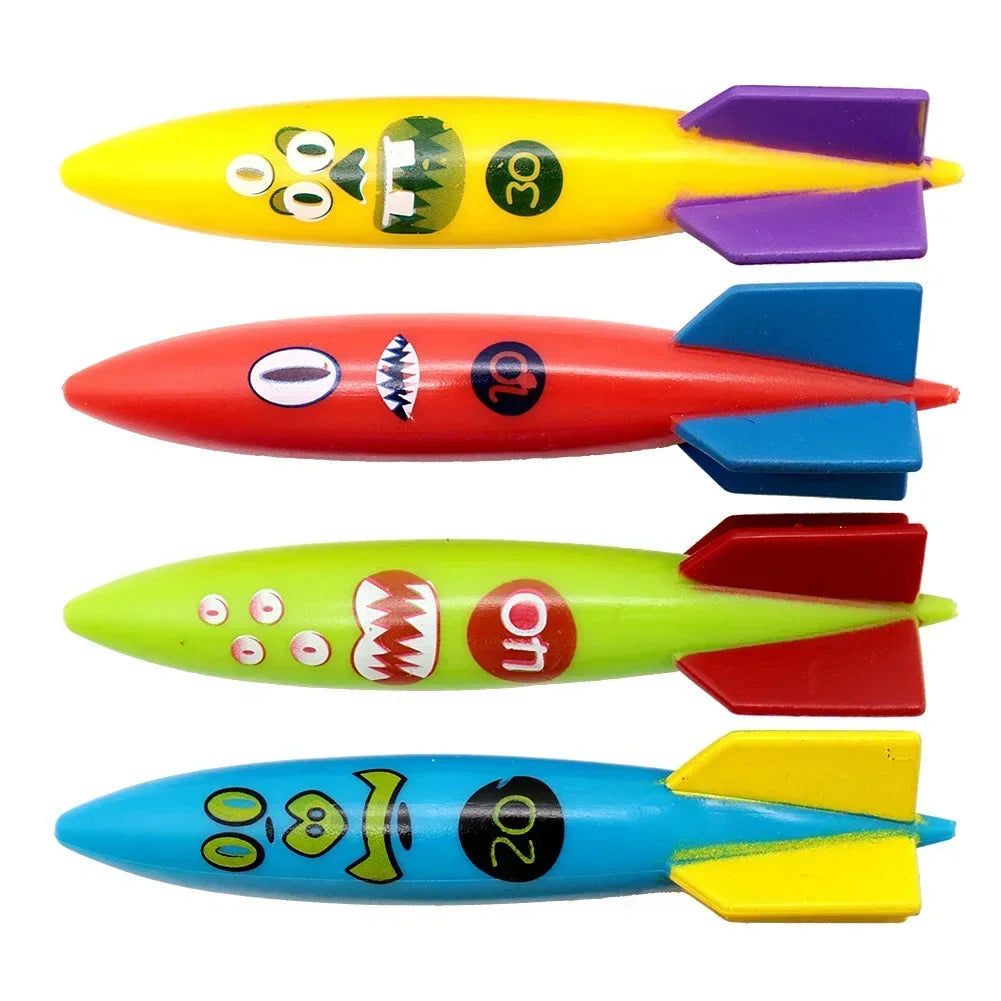 Swimming Diving Toys Children's Fish Dolphin Buoy Pool Treasure Hunt Diving Torpedo Rocket Water Diamond Kids Water Game Toys