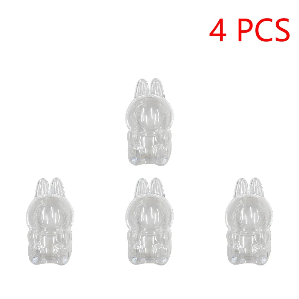 2025 LABUBU Clear Macaron Case Dust Case Popmart Bubble Mart Doll Accessories Elf Doll Cover Storage Box Christmas New Year Gift