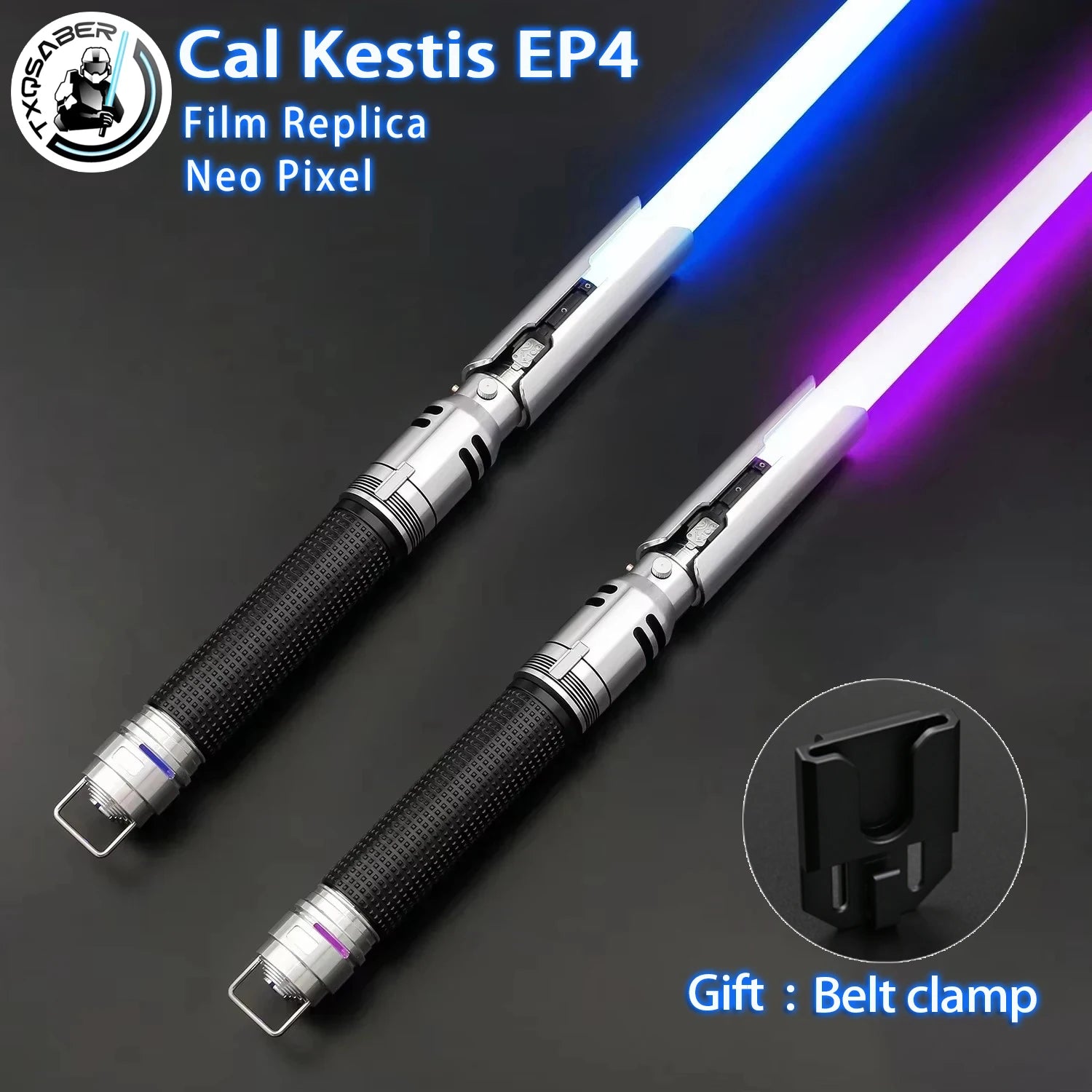TXQSABER Cal Kestis EP4 Replica RGB Pixel laser sword Smooth Swing Metal Handle lightsaber Cosplay FOC jedi sword 12 Colors fo