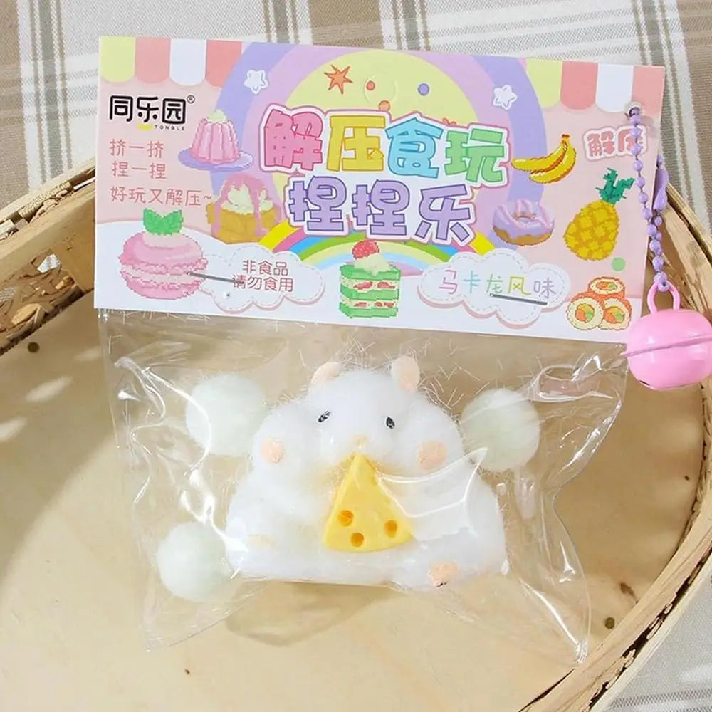 Hamster Sensory Fidget Toy Hand Relax Toy With Cheese Cute Hamster Toy Hamster Pinch Toy Squishy Toy Sensory Toy For Kids And