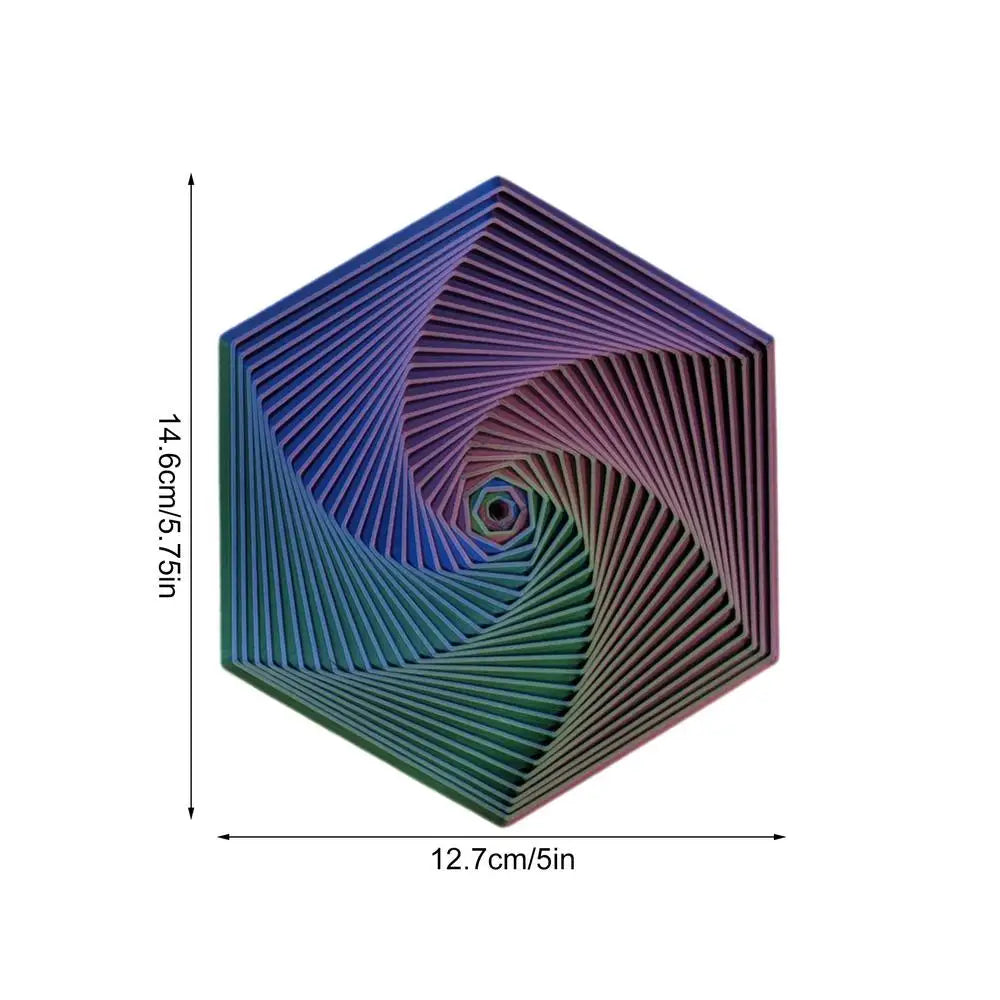3D Printing Hexagons Fractal Fidget Toys Portable Hexagon Spirals Playing Sensory Toy For Stress Pressure Party Games For Child