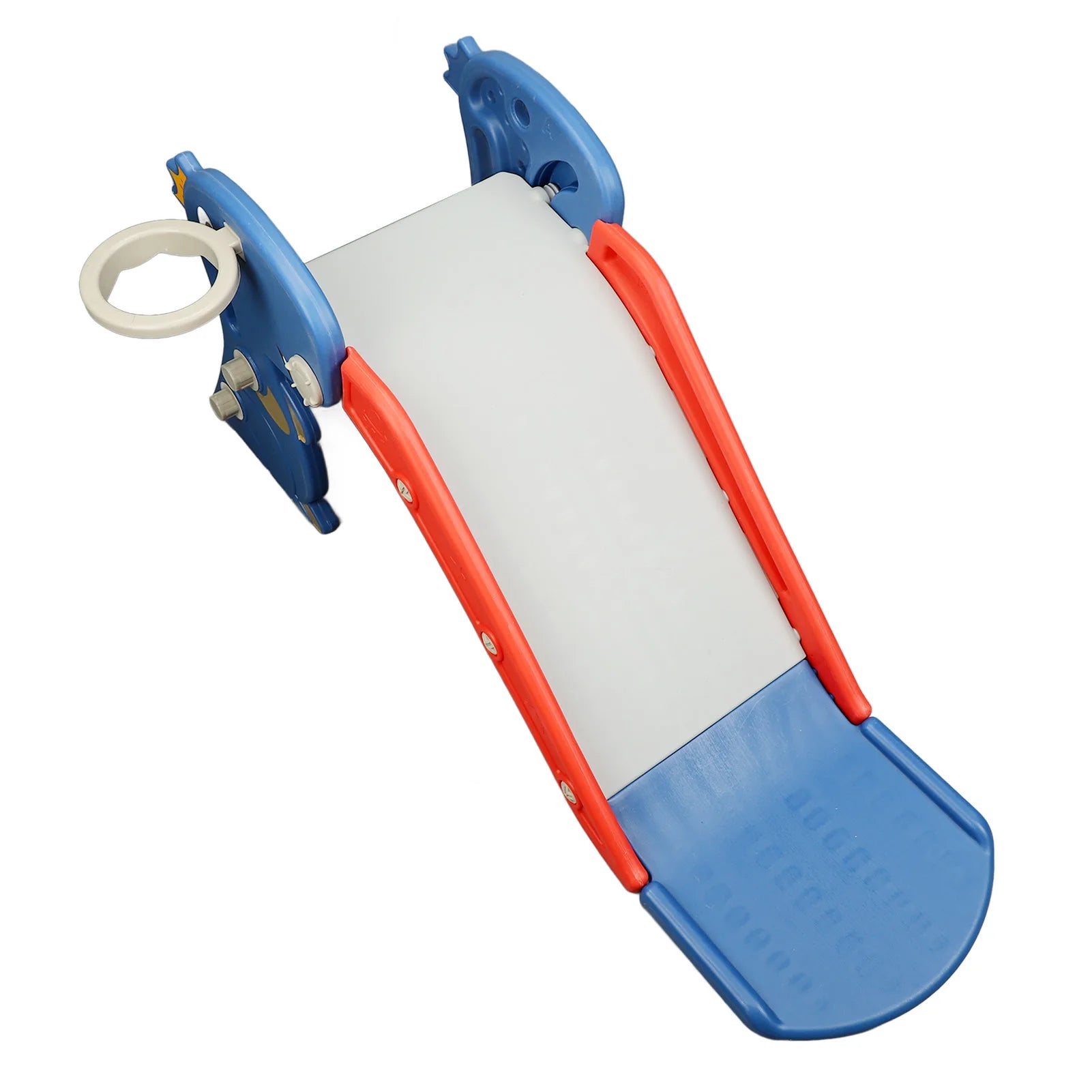 Indoor Slide Dinosaur Shape Easy To Assemble Multifunctional Blue Grab Rail Folding Slide with Basketball Hoop Climber for Home