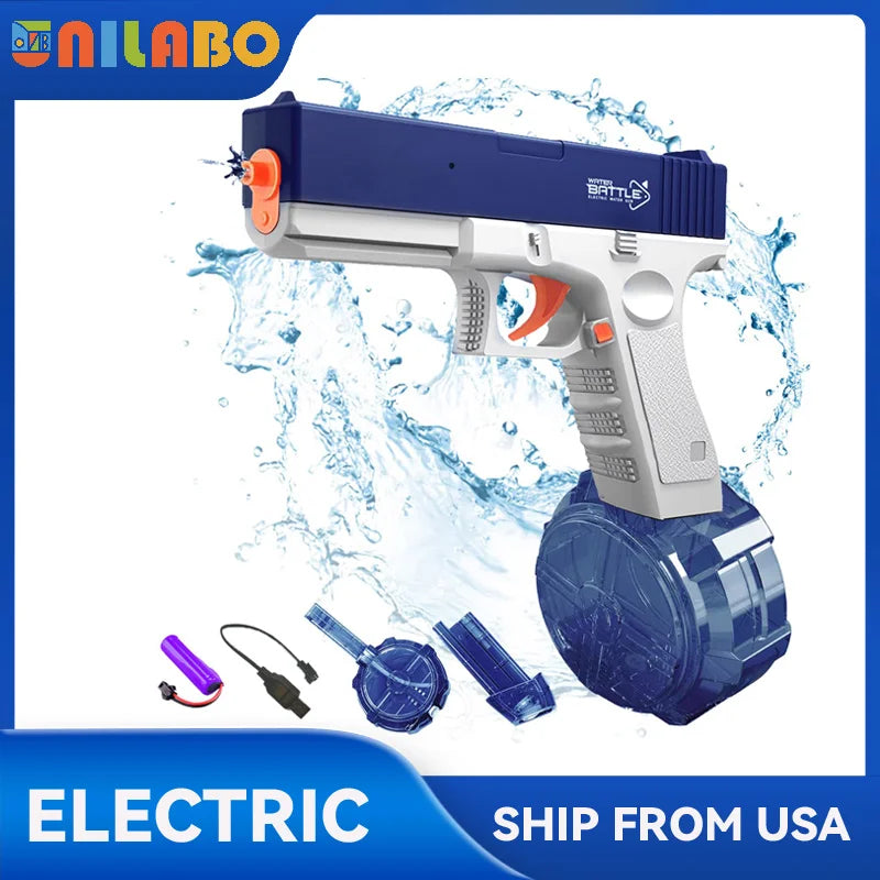 M1911 Electric Water Gun - Rechargeable, High-Capacity, Large Water Tank, Summer Fun, Gift for Kids