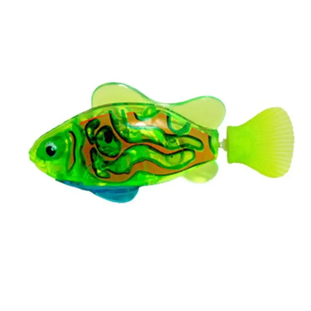 LED Electric Simulation Fish With Light Pet Playing Toys Water Swimming Fish Fish Tank Ornaments Baby Shower Toys