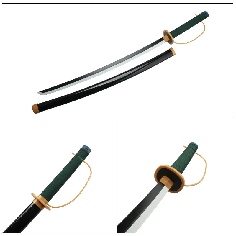 Roronoa Zoro Katana Anime Cosplay Wooden  Sword Toy Shanks Weapons Props Role-playing Halloween Gifts with Belt and Sword Holder