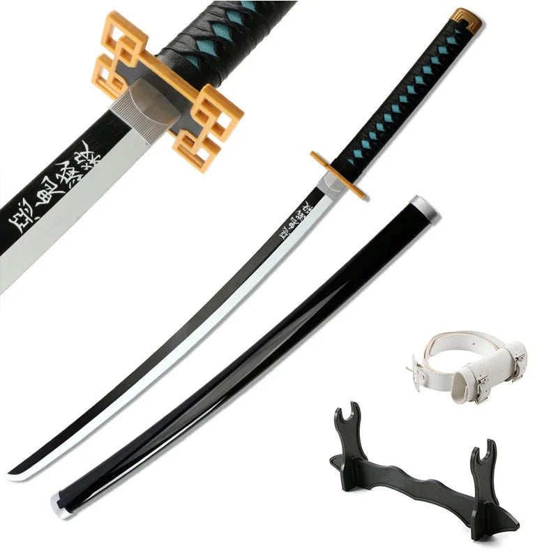 Demon Slayer Sword 104 cm Tanjiro Zenitsu KyoujurouSamurai Swords Original Texture Kimetsu no Yaiba Anime Katana for Cosplay