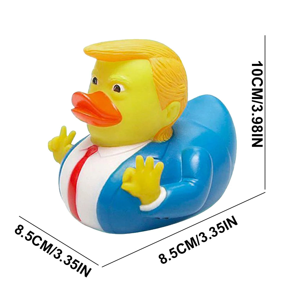 Novelty Trump Rubber Duck Bath Toy Rubber Duckies Trump Merchandise Funny Duck Toy US President Baby Toy for Kids Baby Gift