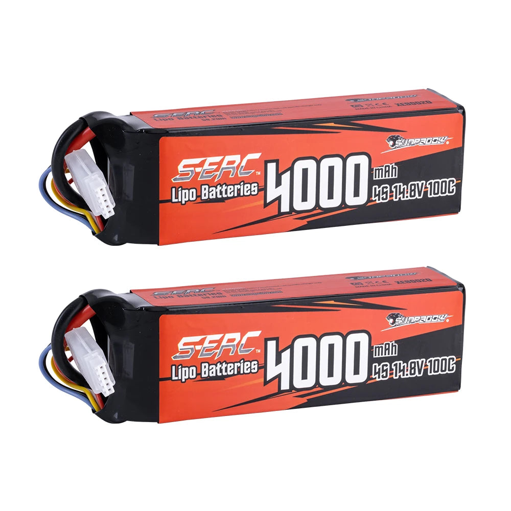 SUNPADOW 2S 3S 4S Lipo Battery for 3300mAh 4000mAh 6500 7.4V14.8V 130C TRX RC Buggy Truggy Vehicle Car Tank Monster Truck Hobby