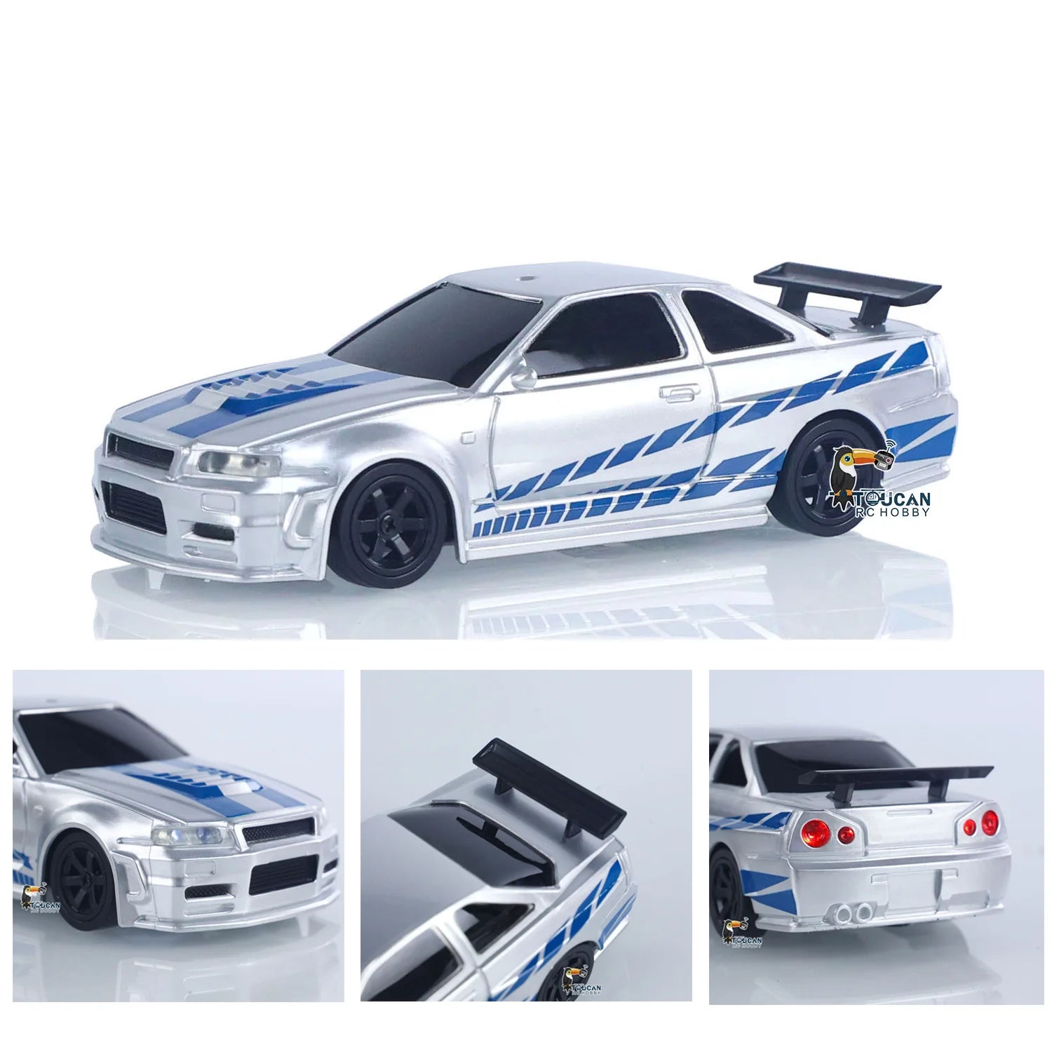 US Stock RC Drift Car 1/43 RTR Race 4WD Gyro Four-wheel Drive Radio Control High Speed Model 2.4G Racing Drifting Cars Toy Model