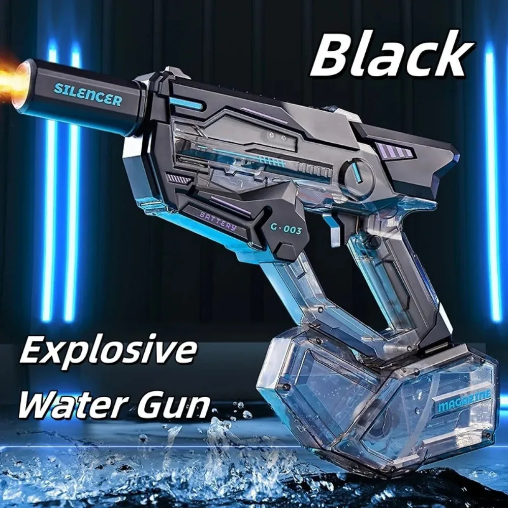 Electric Water Gun Toys with Led Induction Light Automatic Squirt Gun Summer Outdoor Beach Pool Water Pistol Toy  for Adult Gift