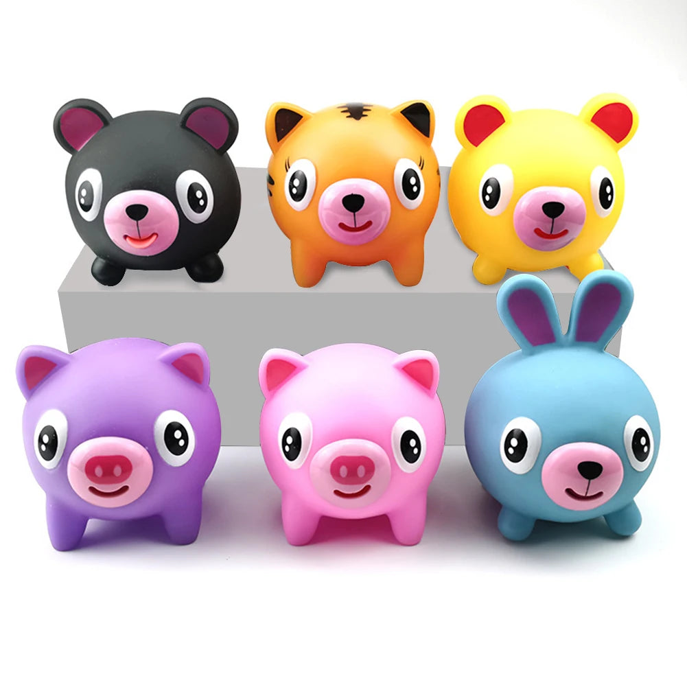 Talking Animal Baby Toys Jabber Ball Tongue Out Stress Relieve Soft Cute Tiger Pig Dog Ball Great Gifts for Kids Adult Baby Toy
