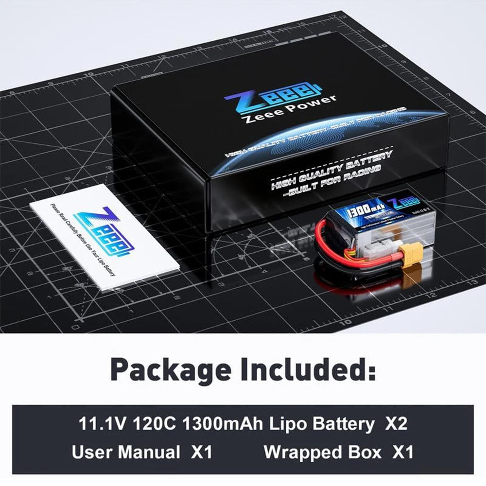 2pcs Zeee 3S FPV Drone Battery 11.1V 120C 1300mAh Softcase with XT60 Plug for RC Car Airplane Boats Racing Models Lipo Parts