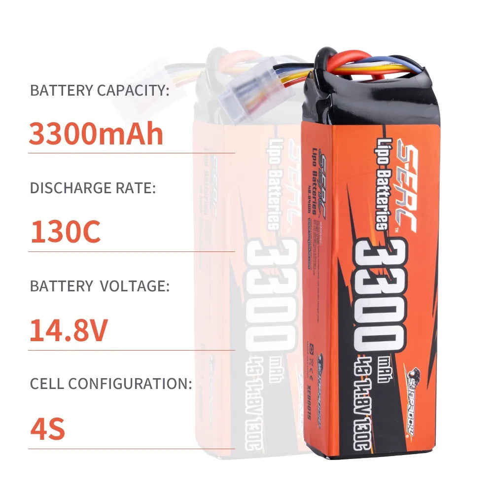 SUNPADOW 2S 3S 4S Lipo Battery for 3300mAh 4000mAh 6500 7.4V14.8V 130C TRX RC Buggy Truggy Vehicle Car Tank Monster Truck Hobby