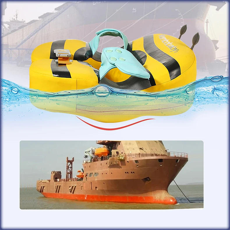 Baby Float With Crotch Strap & Inflation-free Solid Core Mambobaby Kid Swimming Ring Have Sunshade 0-7 Yeas Old Swim Pool Tube