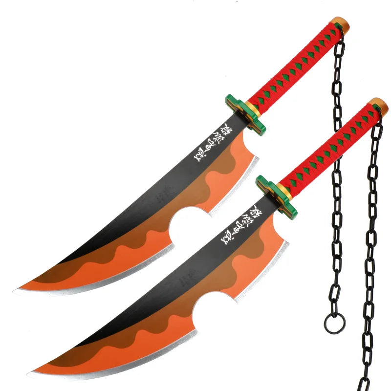 Demon Slayer Sword 104 cm Tanjiro Zenitsu KyoujurouSamurai Swords Original Texture Kimetsu no Yaiba Anime Katana for Cosplay